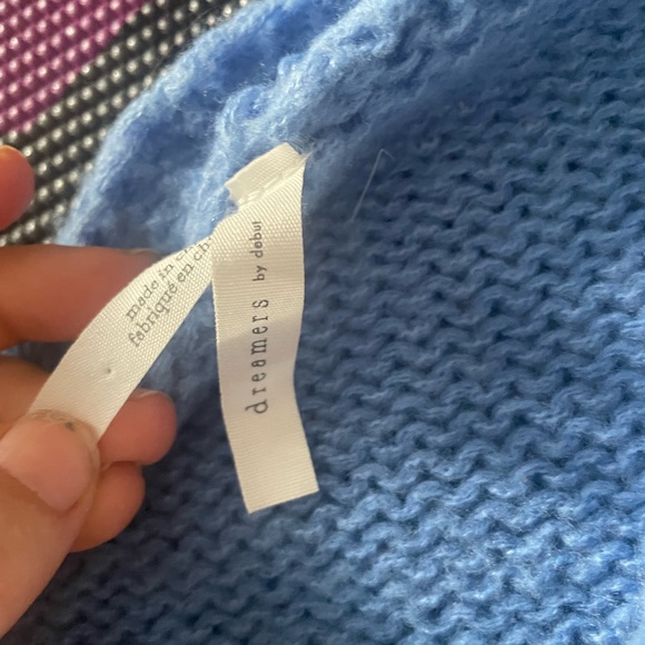 Cherry Patterned Cardigan - Blue and White - Picture 3 of 3